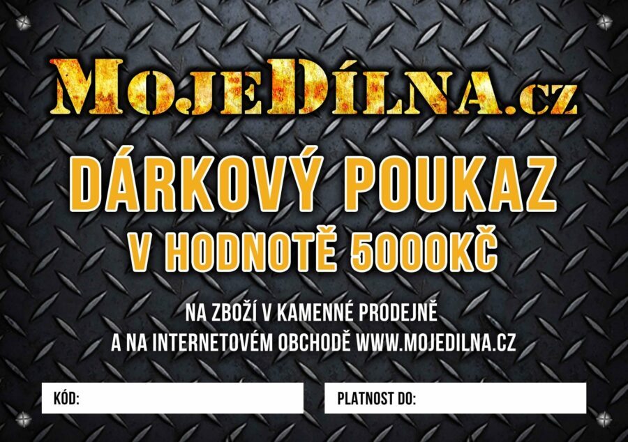Dárkový poukaz MojeDílna.cz v hodnotě 5000 Kč - online